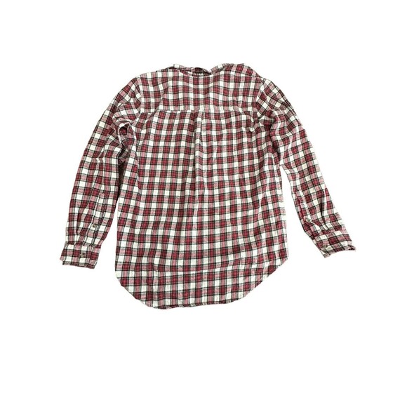 Marine Layer Shirt Women’s Sz Medium Red Check Plaid Collared Flannel Top #I7-1 - Picture 2 of 8